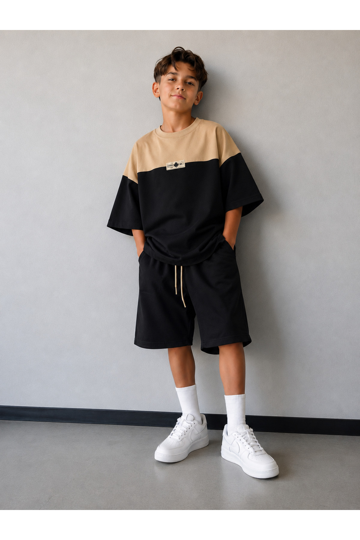 Rotito Boy's Two-Thread Oversize T-Shirt and Shorts Set