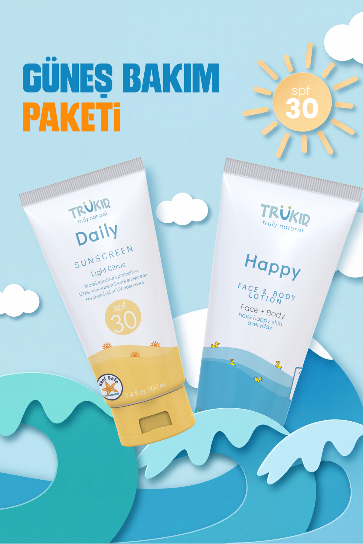 SPF 30 Günlük Kullanıma Uygun Güneş Kremi & Güneş Sonrası Losyon Seti — TRU589012 — تصویر 2 از 4