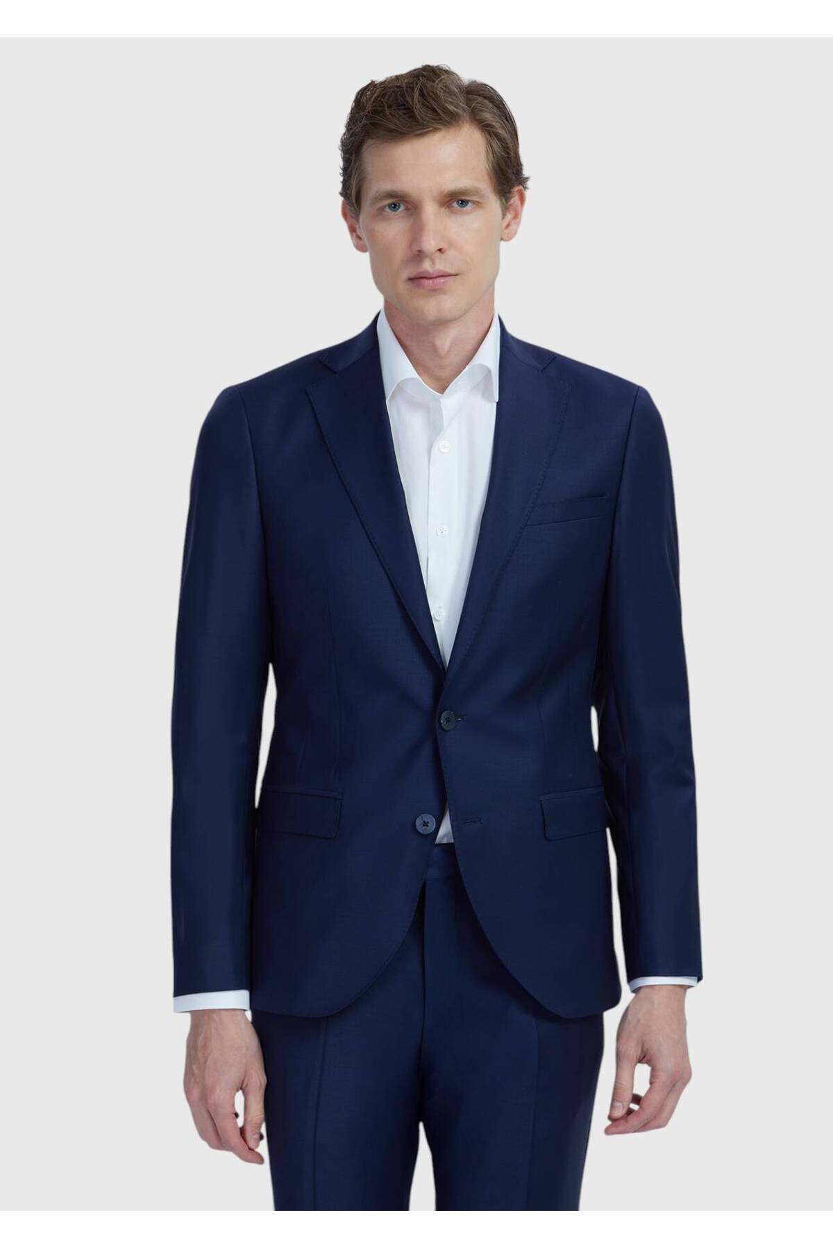 Ramsey Saks Düz Fashion Slim Fit Yün Karışımlı Takım Elbise — رنگارنگ 152973