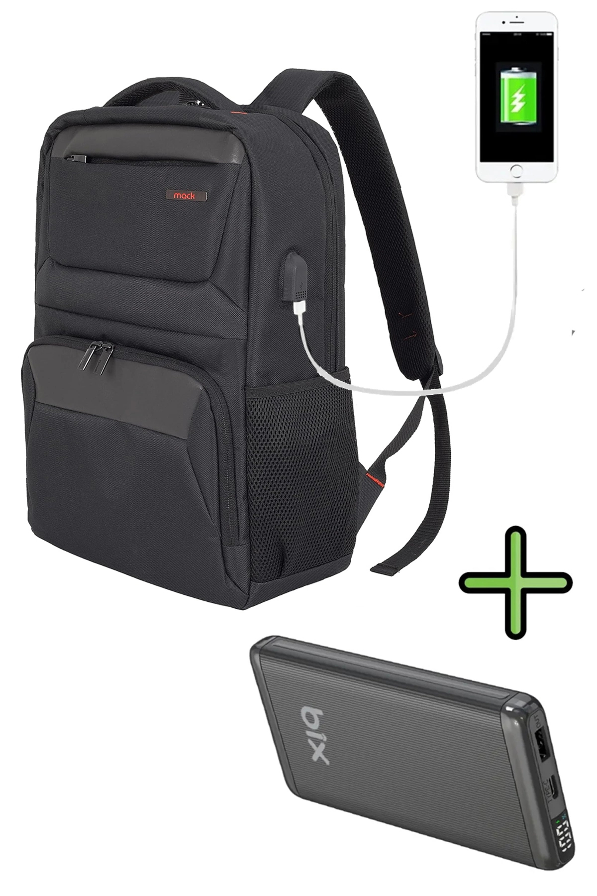 Mack Business X MCC-805 Laptop Sırt Çantası + Dijital Göstergeli