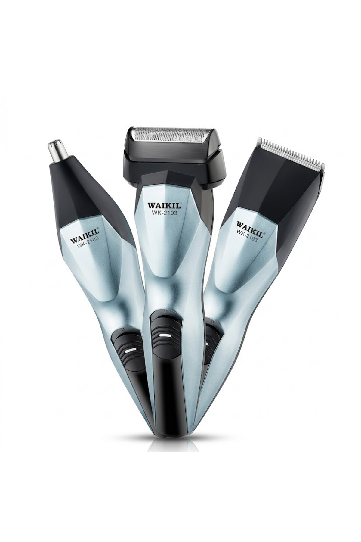 WK-2103 Rechargeable Men's Grooming Kit 3-in-1 - Professional Electric Shaver, Hair Clipper, and Nose Trimmer., rmWK-2103,