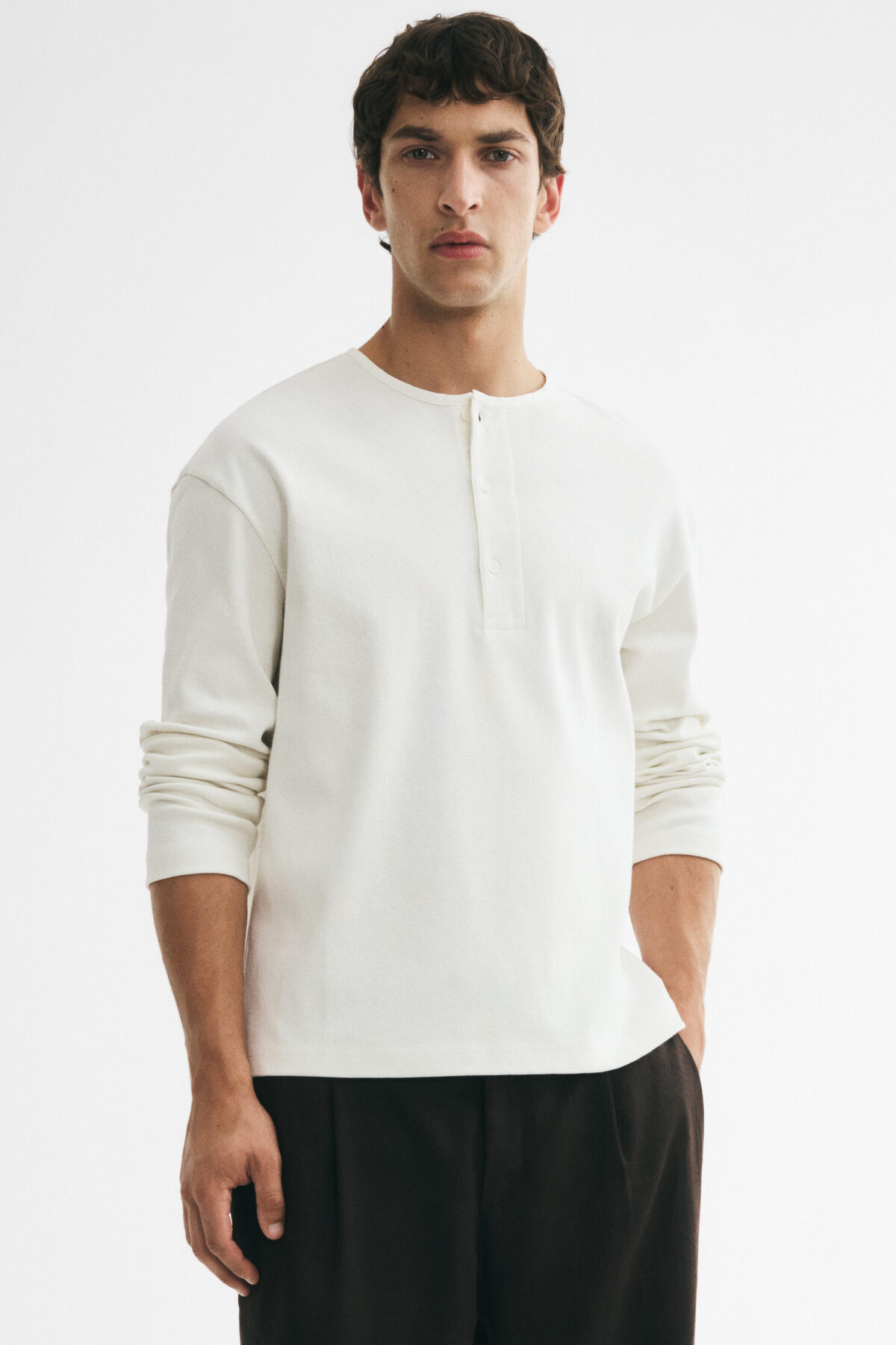 تاپ یقه گرد، فیت ریلکس اچ اند ام تی شرت H&M