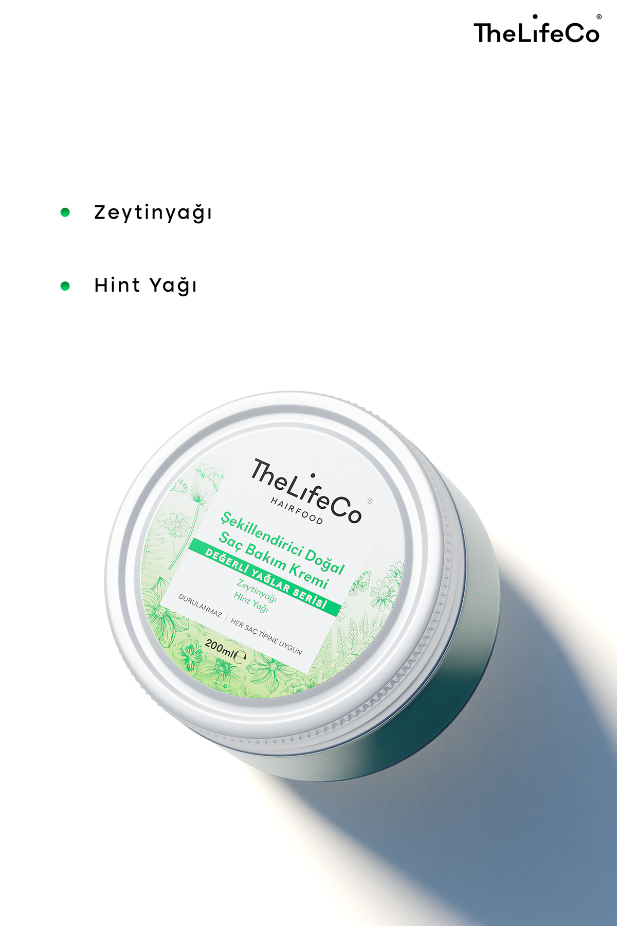 Hairfood Değerli Yağlar Serisi Durulanmayan Doğal Saç Bakım Kremi 200 Ml — 11-232 — تصویر 3 از 6