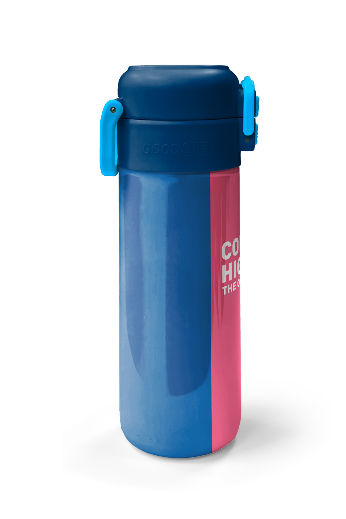 Kids Renkli Çizgili Desenli Pipetli ve Direkt İçim Çelik Termos 500 ml 31879