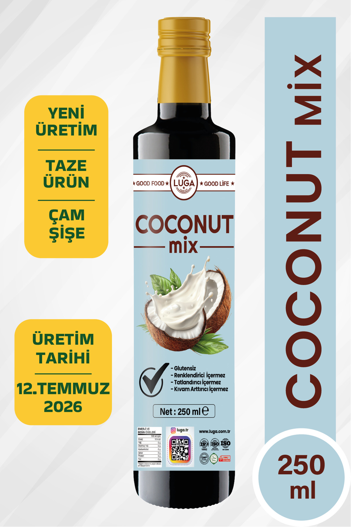 Luga Coconut Fit Hindistan Cevizi Şurubu Mix 250 ml – Doğal İçerik Luga Coconut Fit Hindistan Cevizi Şurubu Mix 250 ml – Doğal İçerik