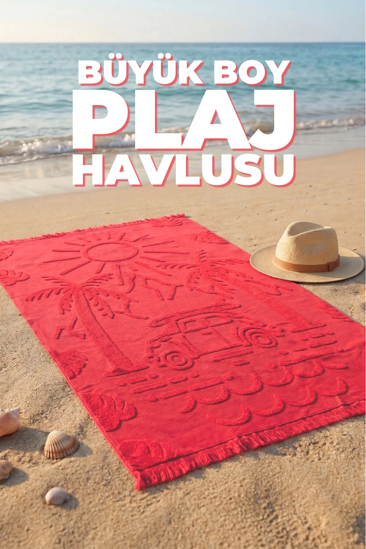 100% Cotton Beach Towel | Pool, Turkish Bath, Bath Towel | Extra Soft, Water Absorbent, Fast Drying | 100x170 cm