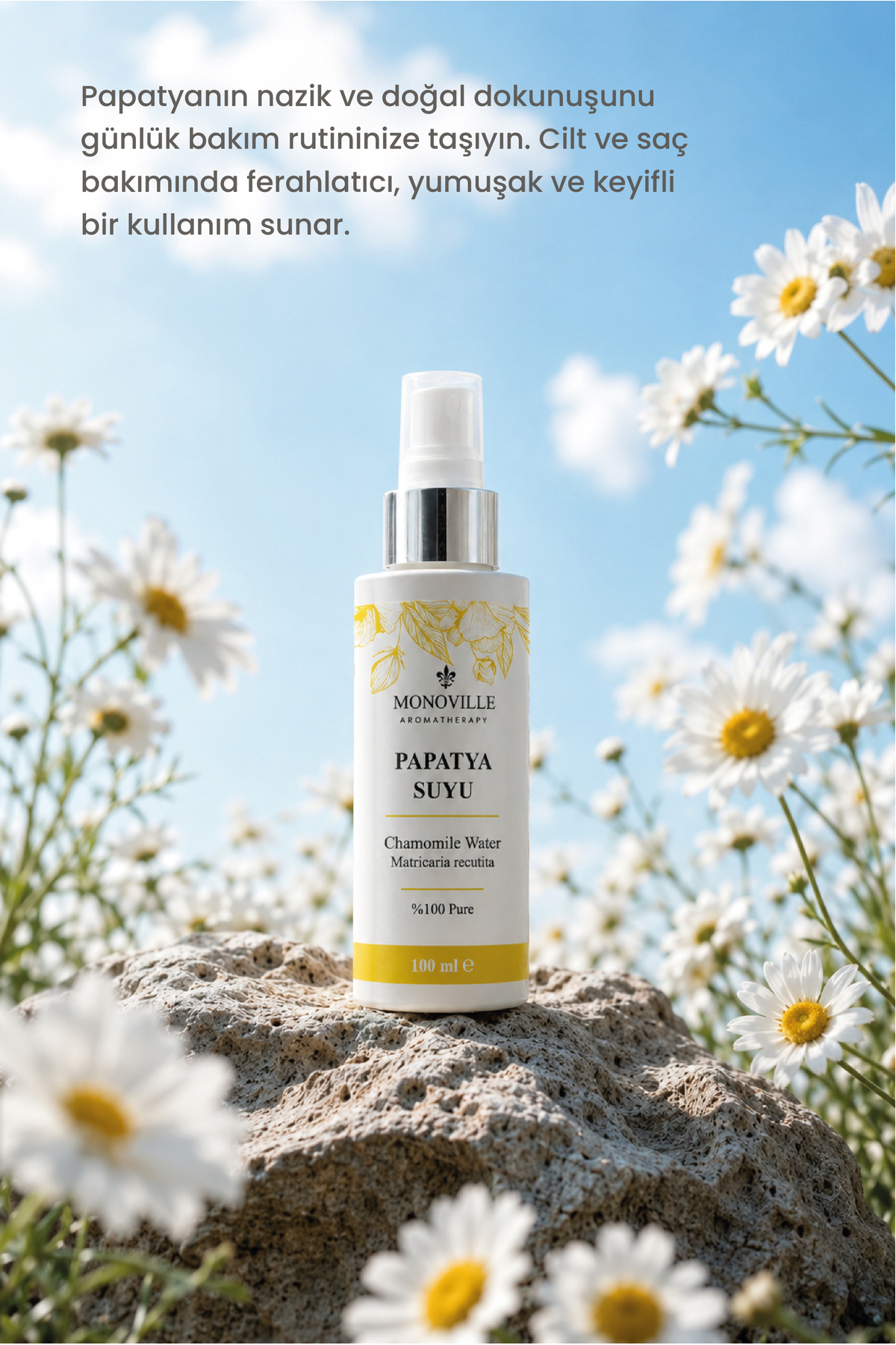 Papatya Suyu 100 ml Sprey Başlıklı (Chamomile Water) — FW08 — تصویر 2 از 5