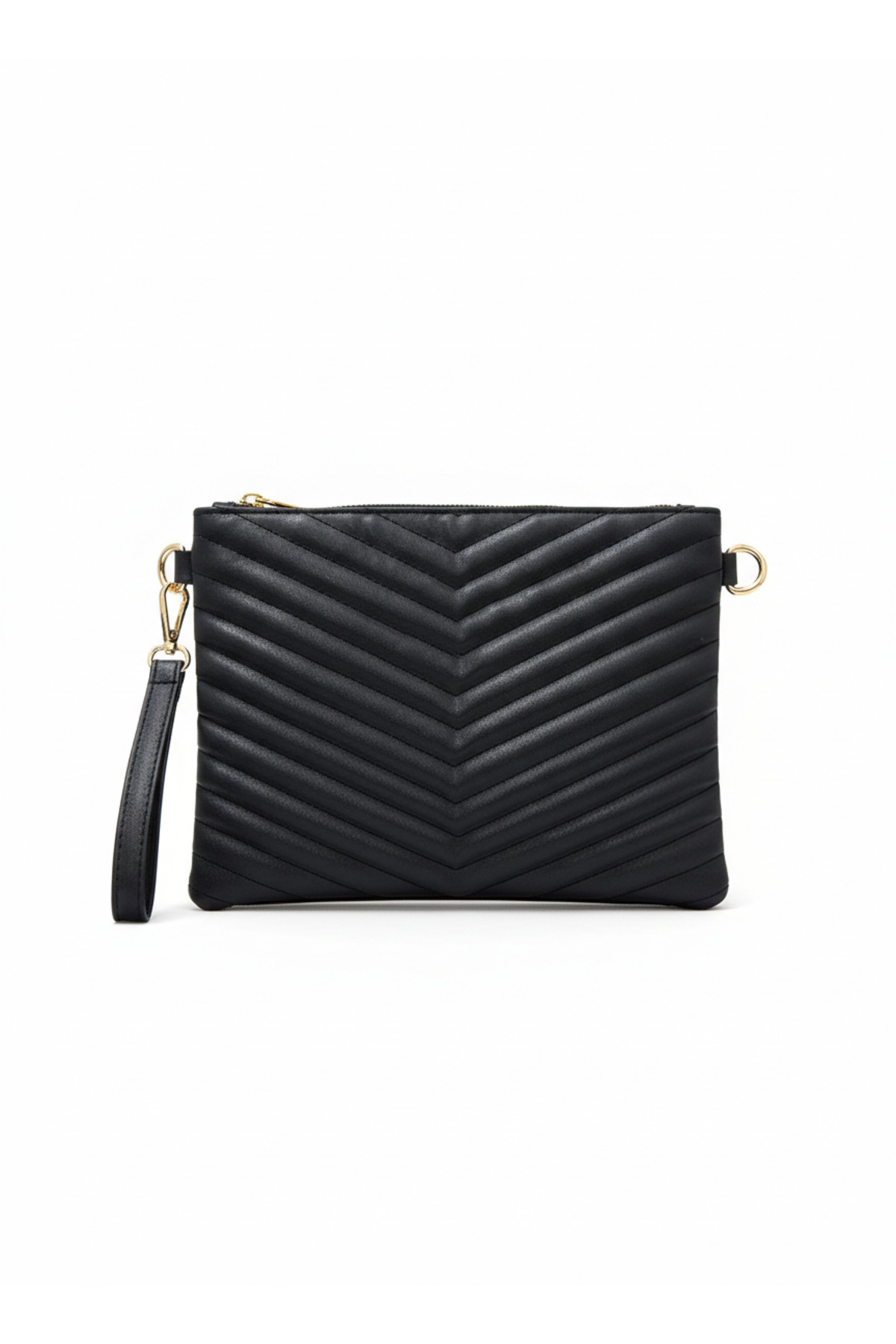 Sanmorris Kadın Suni Deri Siyah Mat Ayarlanabilir Çapraz Ve El Askılı Portföy, Clutch Çanta