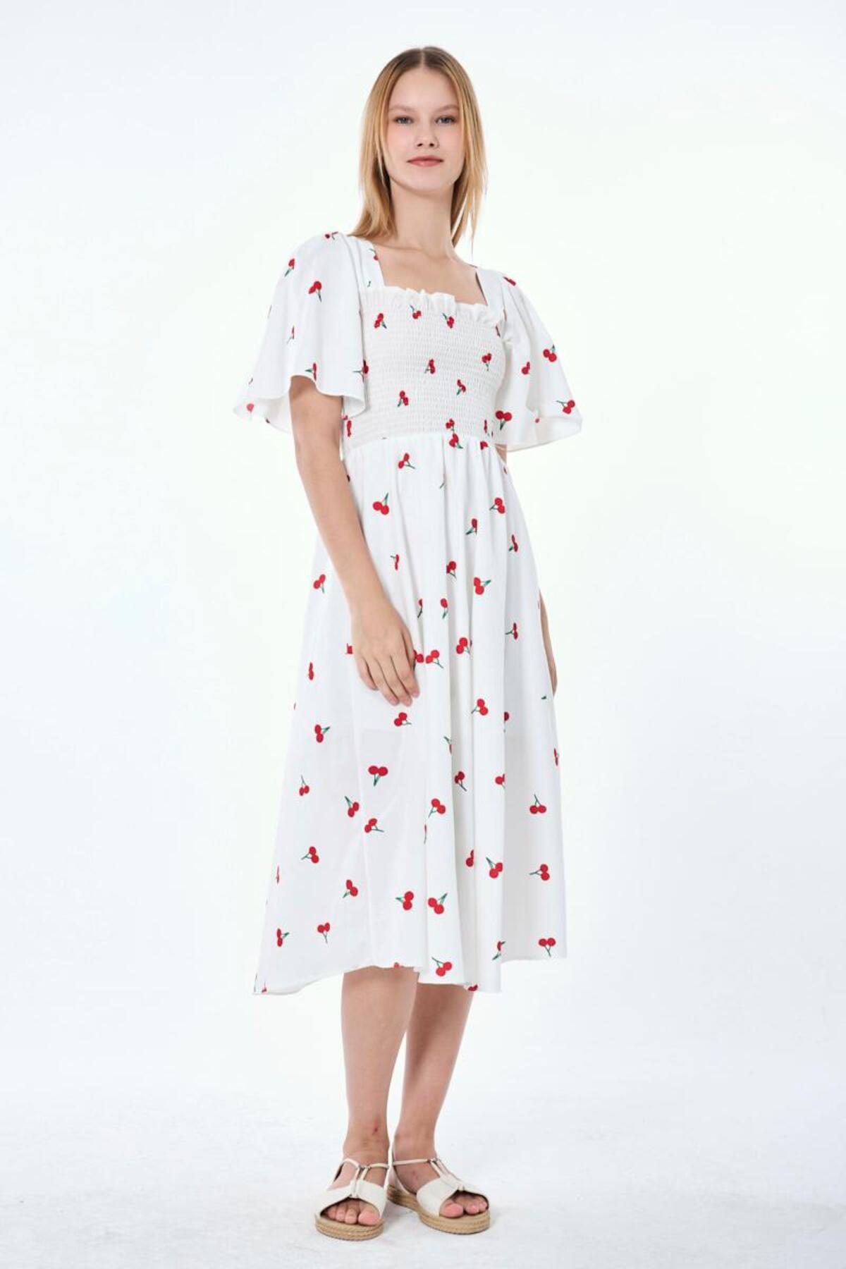 MY GRS Digital Printed Dress with Giped Bust