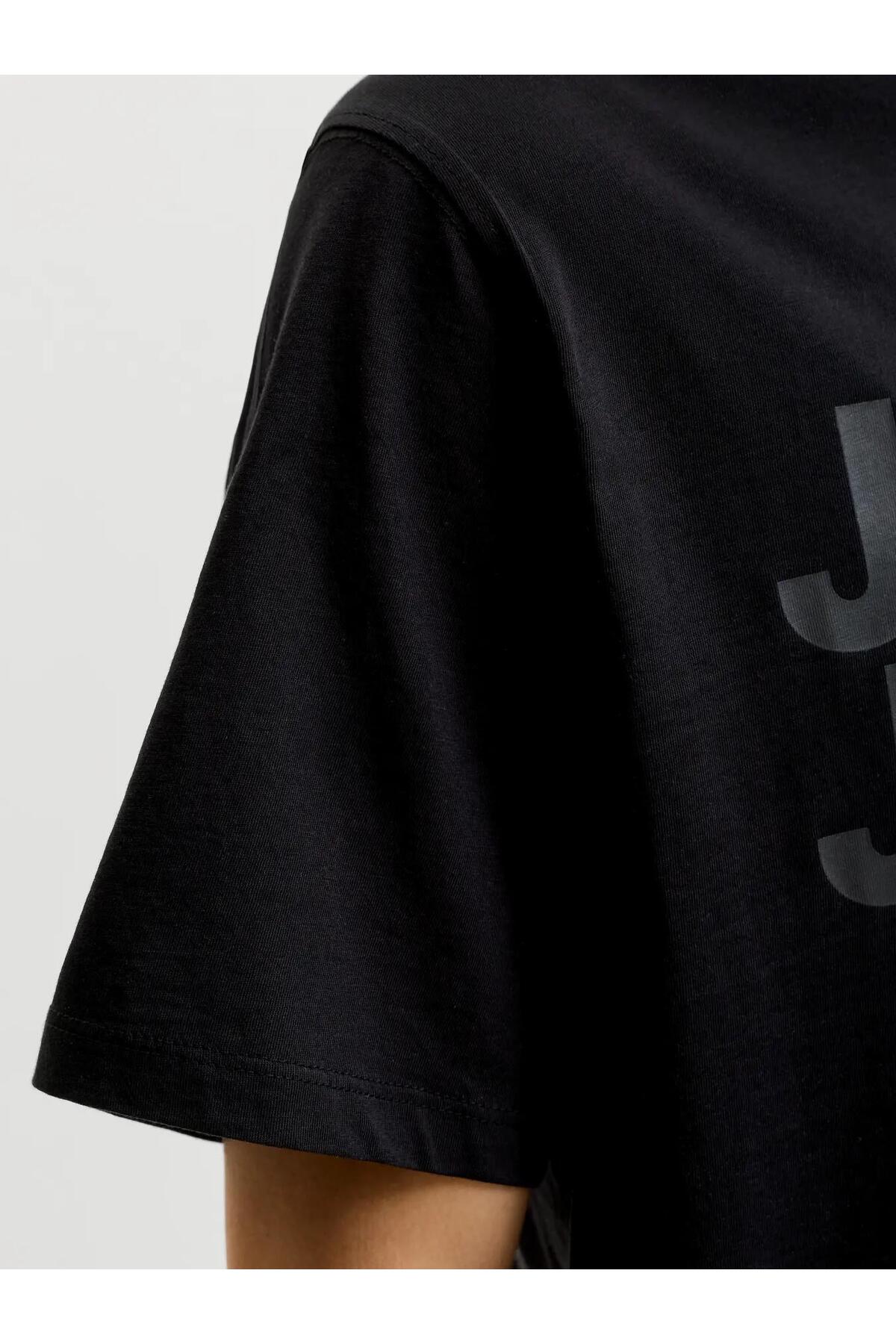 Jack & Jones Jjecorp Logo Tee S Siyah - Siyah Erkek T-Shirt 12151955 görsel 8