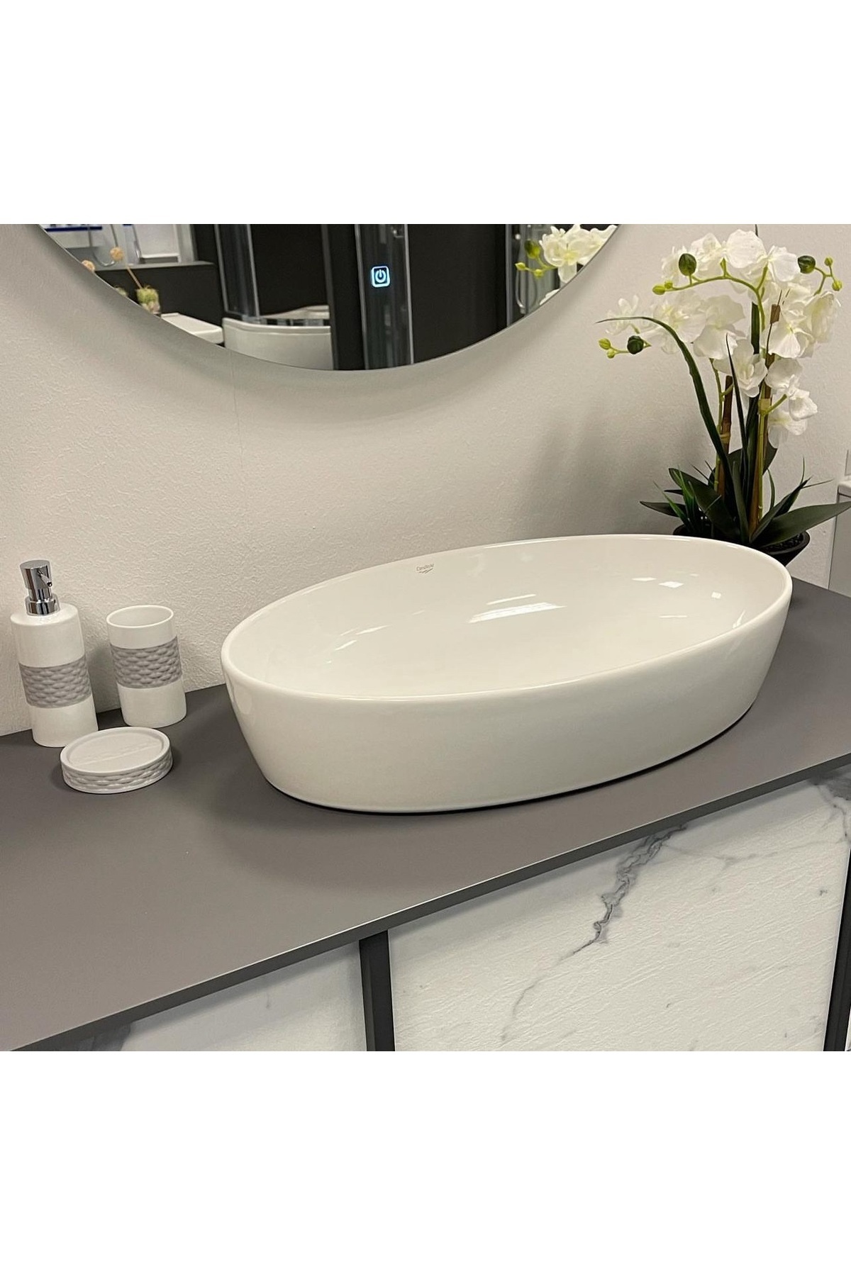 TURKUAZ Cerastyle One 67 X 42 Cm Tezgah Üstü Çanak Lavabo Deliksiz