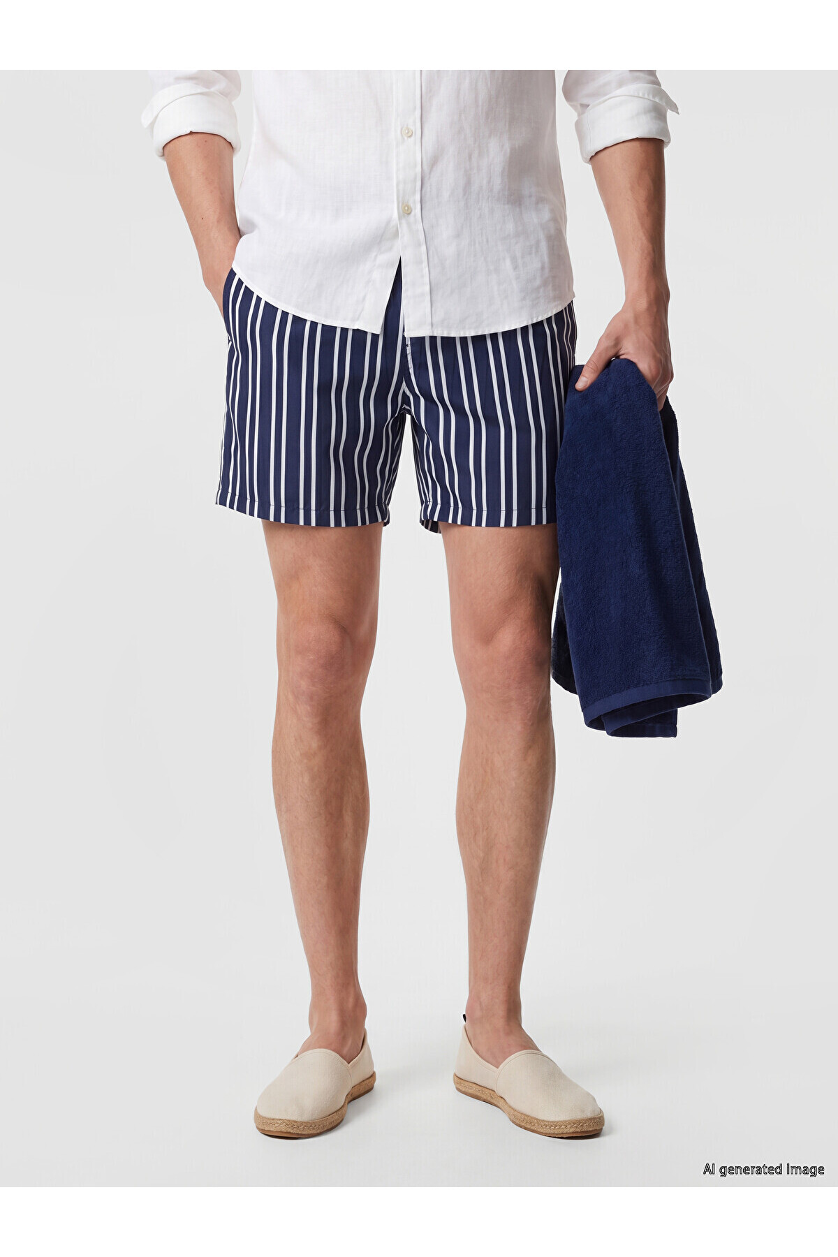 Navy Blue Printed