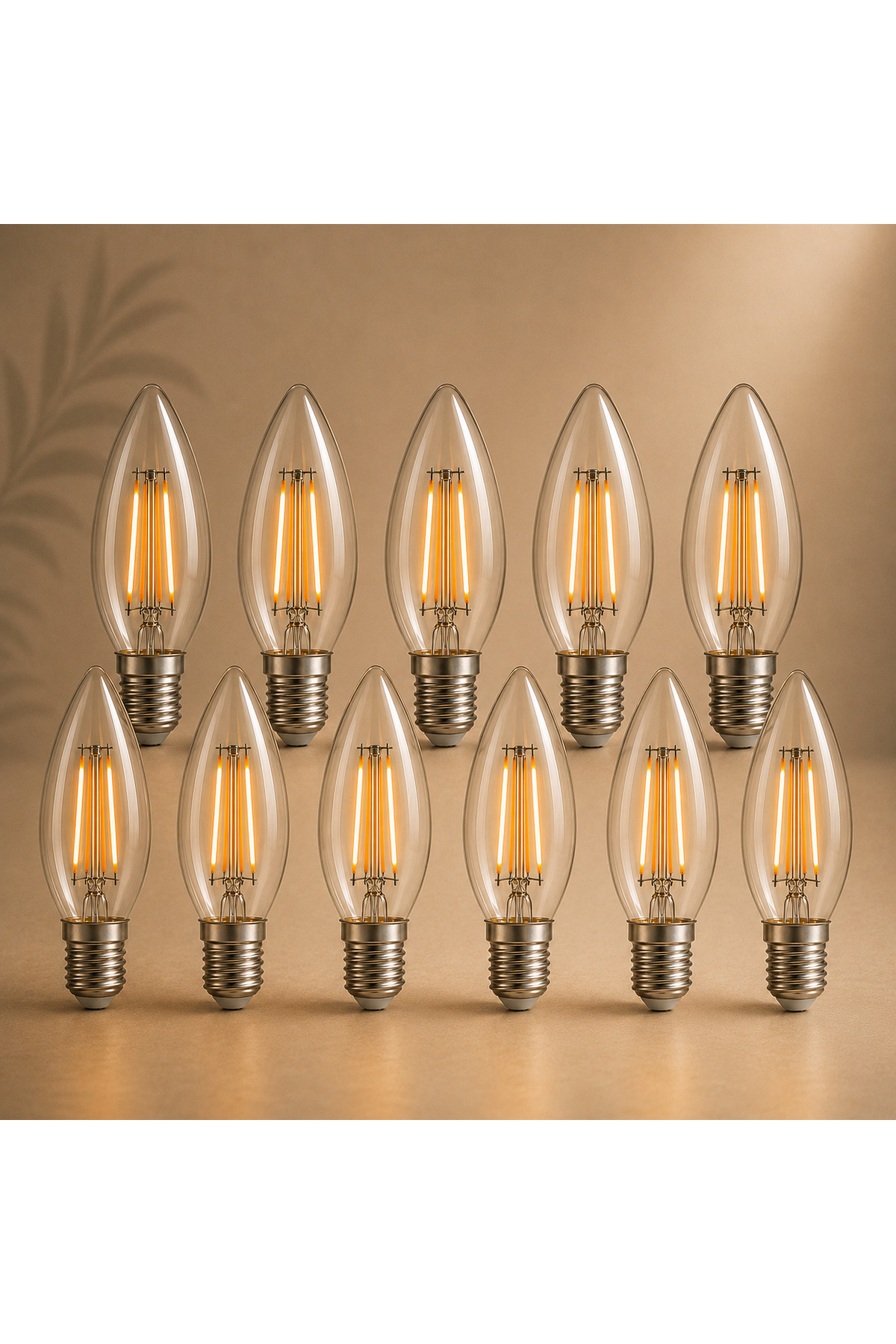 ORBUS 4w E14 Şeffaf Sarı Işık Mum Rustik Led Ampul