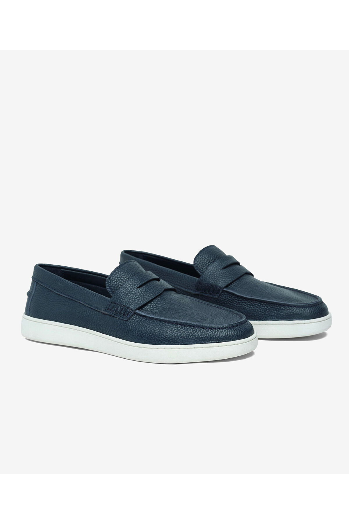 Greyder Erkek Lacivert Hakiki Deri Loafer Ayakkabı 6Y1UA64757 görsel 3