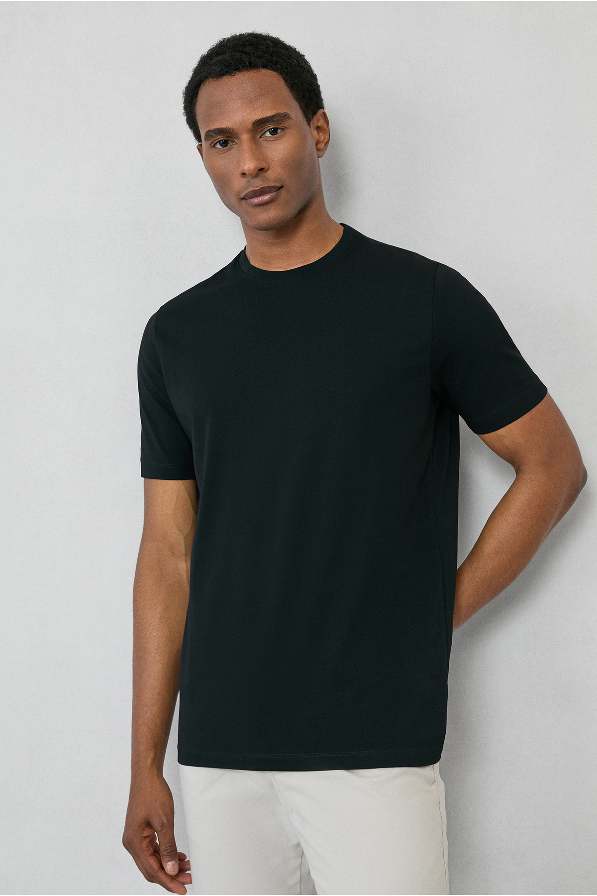 Kiğılı Bisiklet Yaka Slim Fit %100 Pamuk Tişört