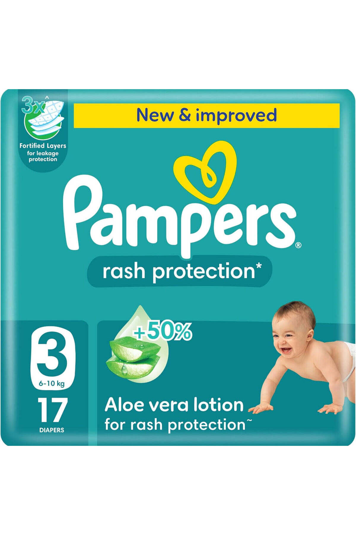 Pampers Baby Diapers Size 3 17 Count Pack of 6 Case