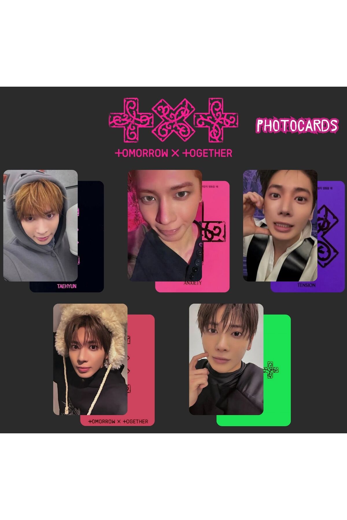 Kpop Dünyasi TXT Taehyun '' 7th Year '' Photocards Set - Fiyatı