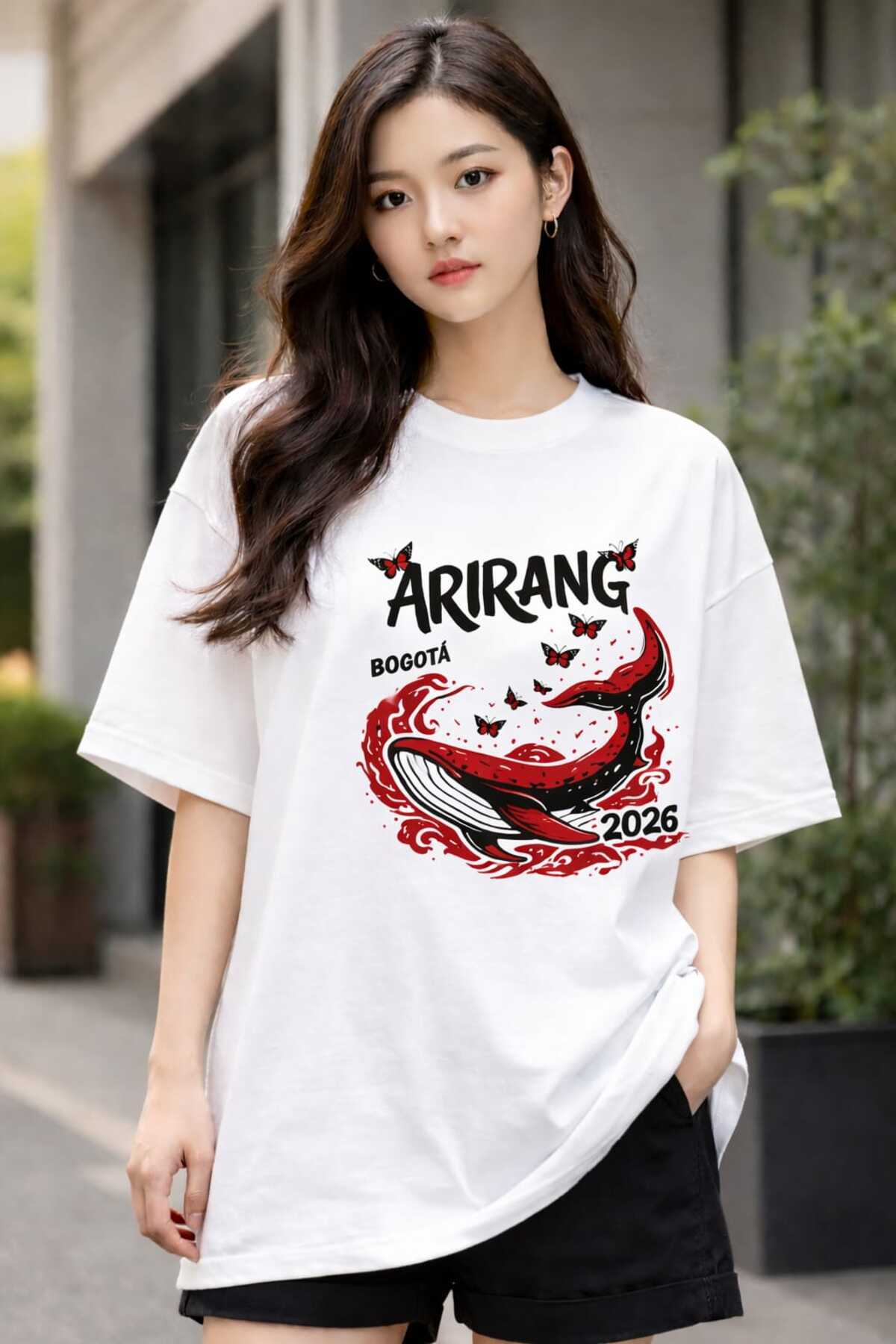 puolikuu Arirang World Tour BTS Baskılı Oversize Tshirt - Fiyatı