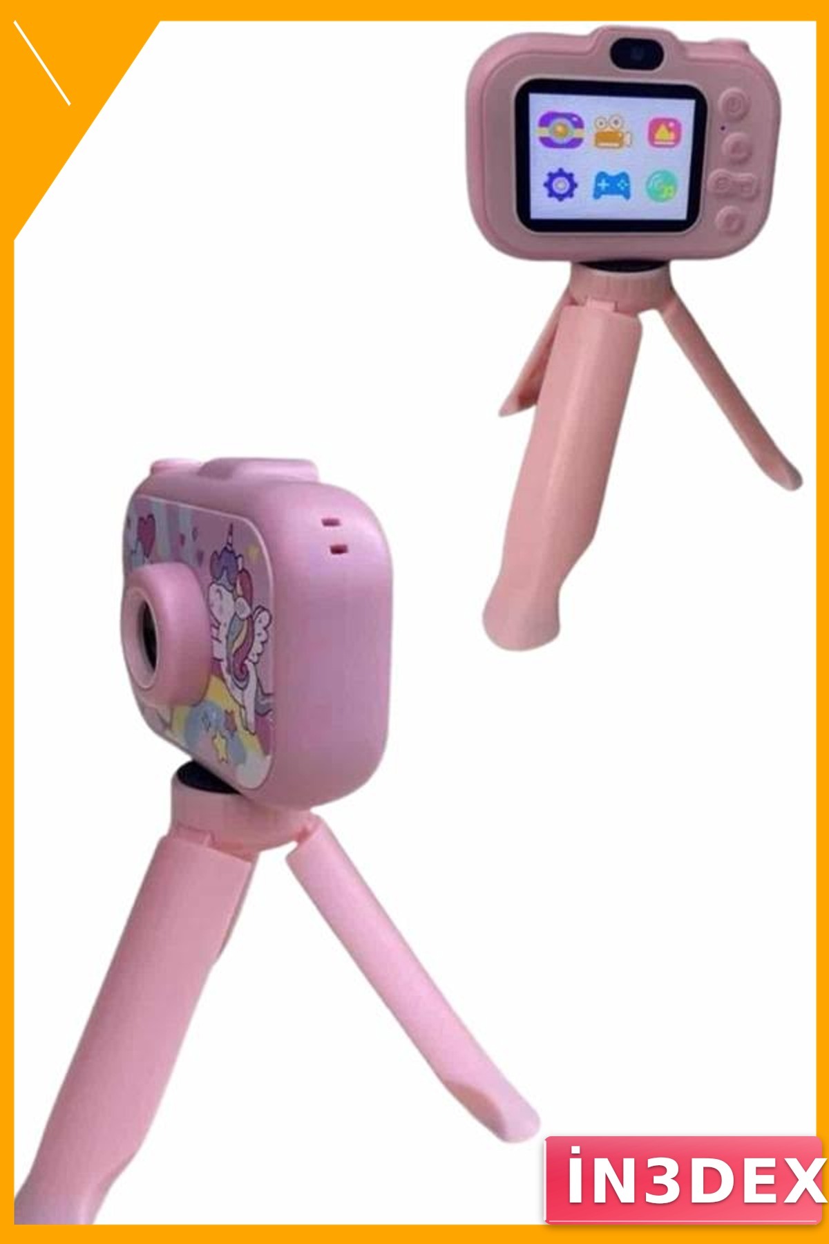 Çocuk Video Kamerası 1080P Tripodlu Mini Fotoğraf Makinesi 2 İnç LCD