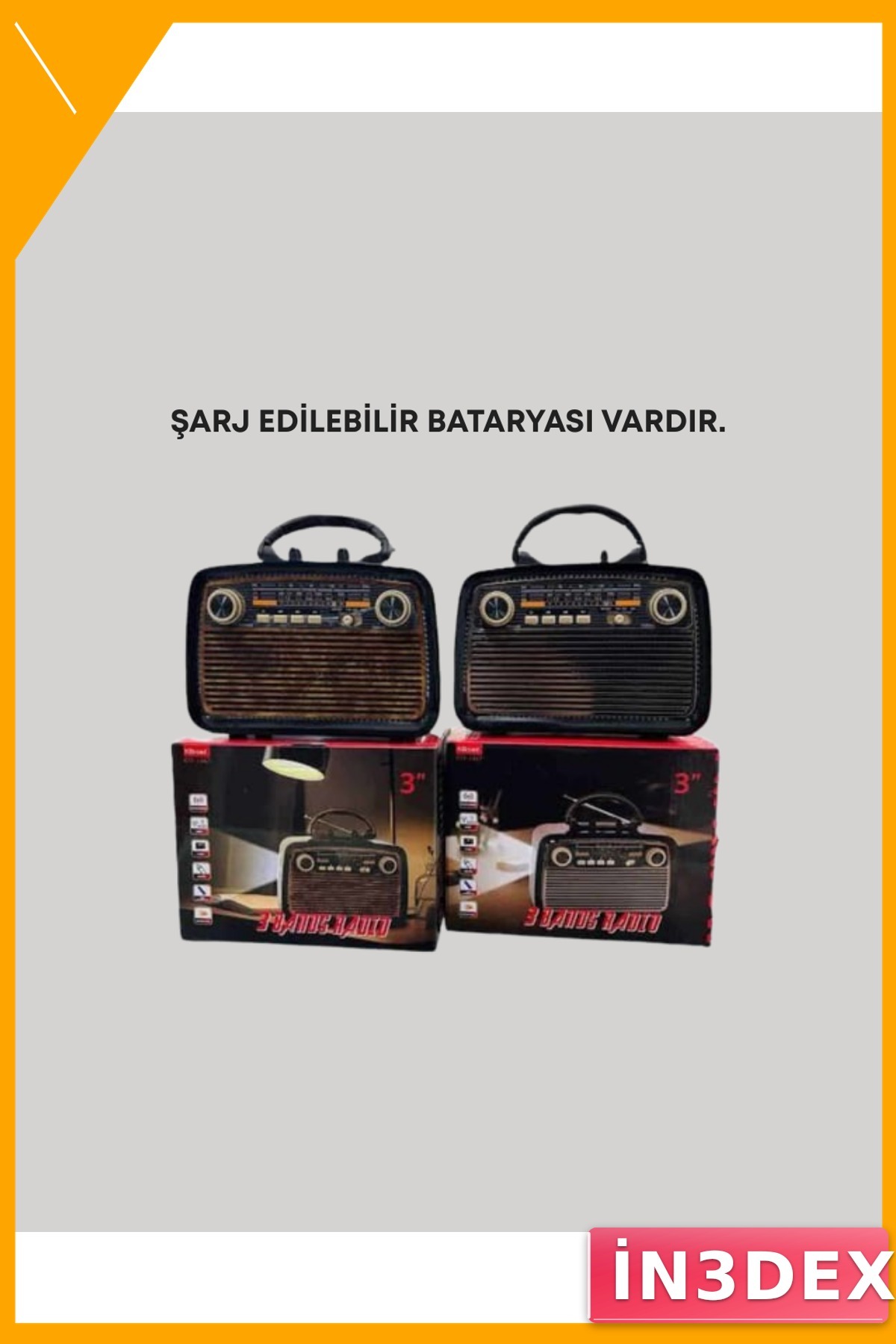 Bluetooth Hoparlör FM AM Radyo Taşınabilir 1kg 20x15x10cm