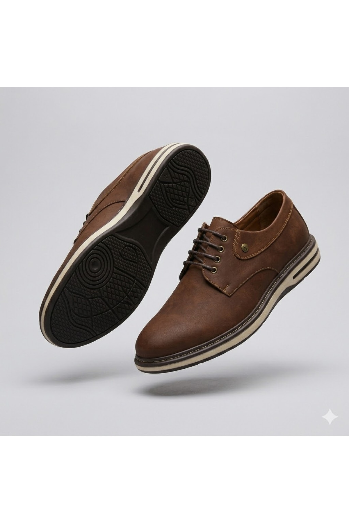 KİNDEP Gel Sole Lace-Up Casual Men's Shoes Taba