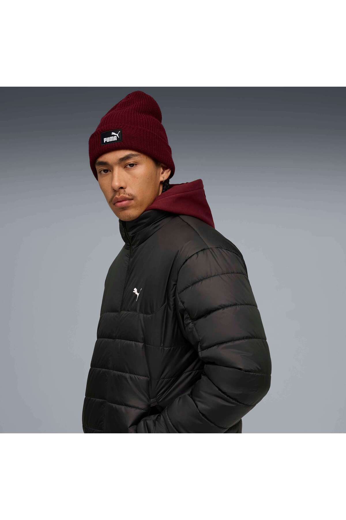 Puma ESS High Beanie Bordo Unisex Bere görsel 3