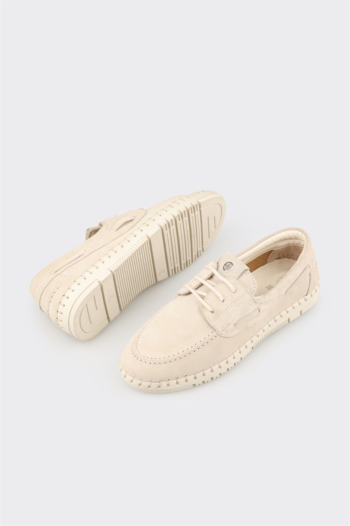 Elle Shoes Bej Deri Kadın Günlük Ayakkabı görsel 3