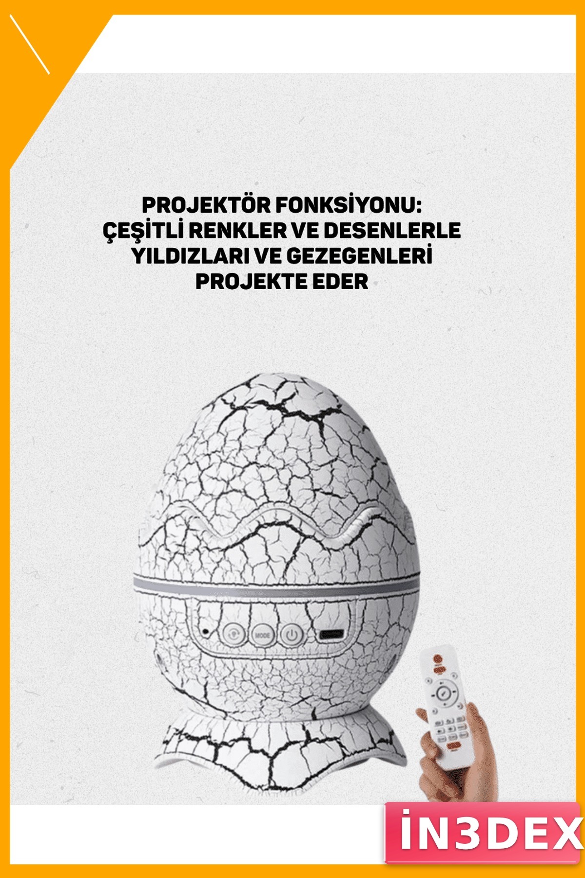 Çok Modlu Lazer Yıldız Projektör Gece Lambası 7 Renk