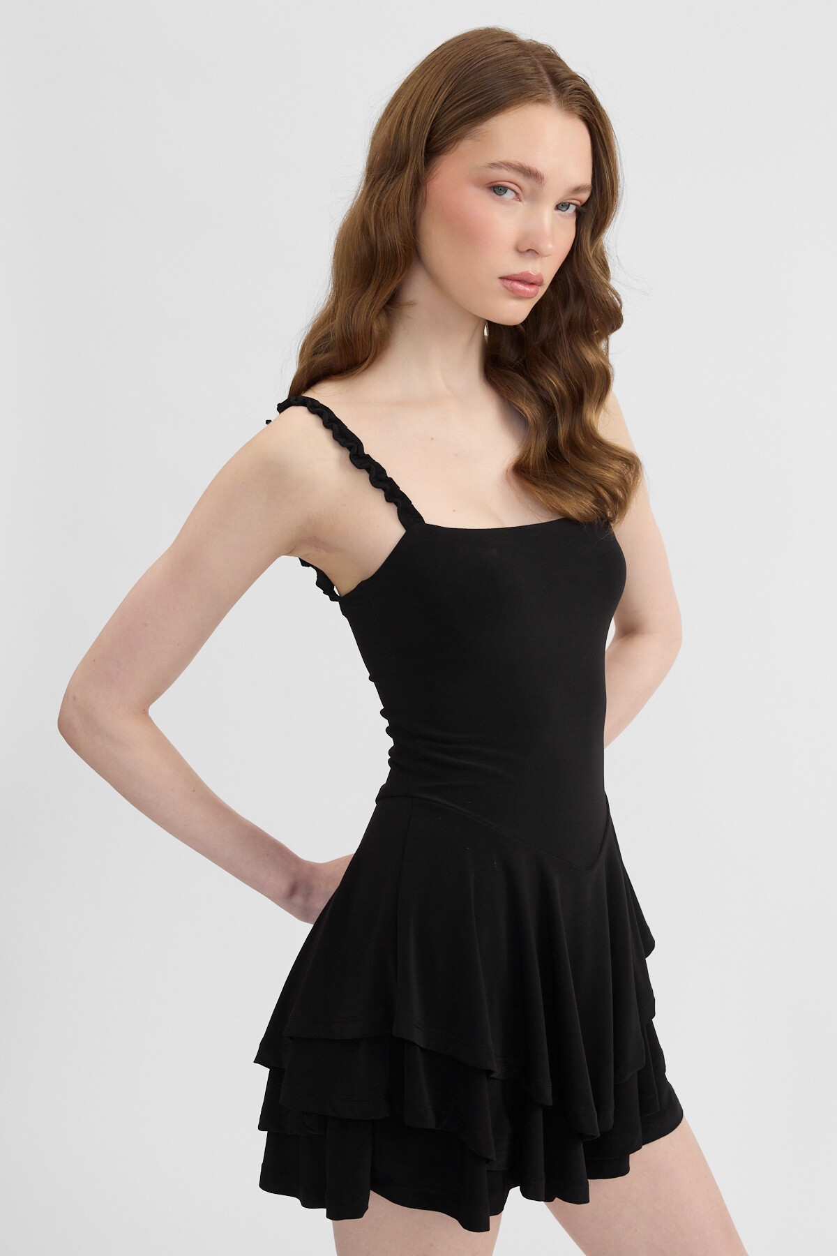 LATTE Strap Shorts Dress