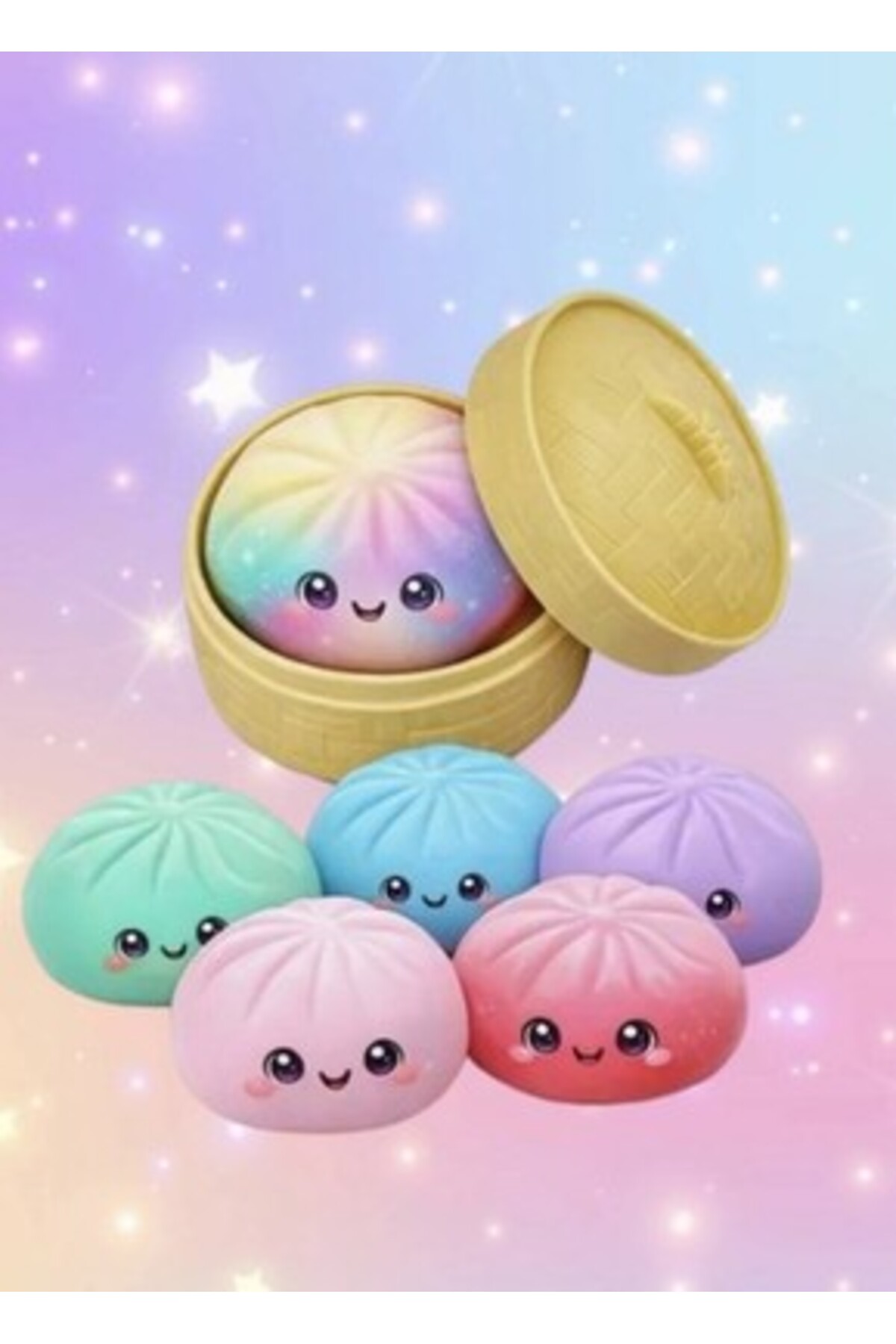 Squishy Handee Mystery Dumpling, Rainbow surprise!