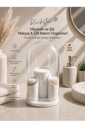 Blackstar Toz Geçirmez Pamukluk & Kulak Çubuğu Düzenleyici Organizer Beyaz