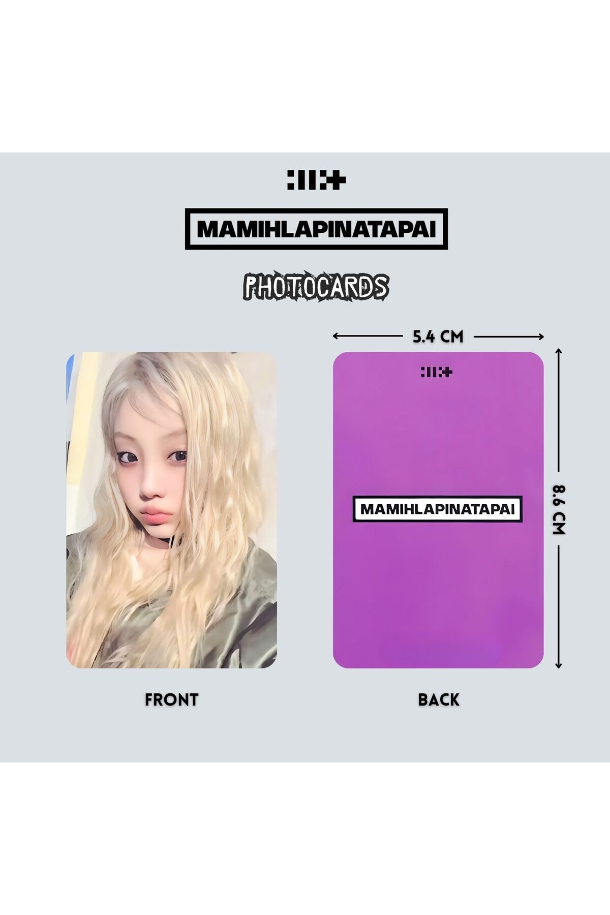 Kpop Dünyasi ILLIT Wonhee '' MAMIHLAPINATAPAI '' Photocards Set