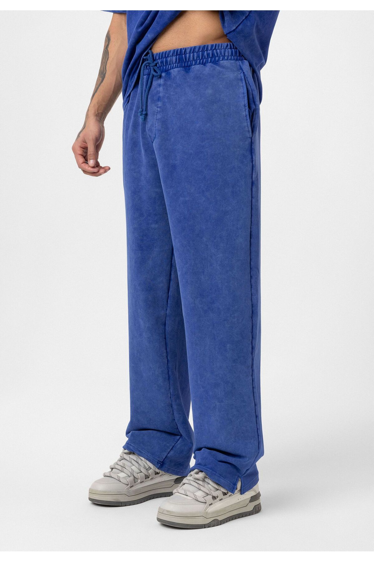 Yıkamalı Oversize Eşofman Takım — آبی DND_V90-01 — تصویر 5 از 6