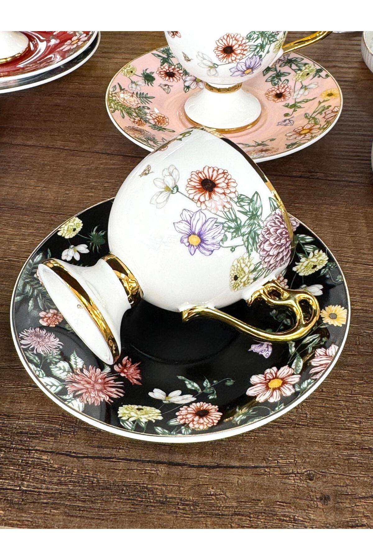 ACAR Hesıta 6-Person Porcelain Cup Set Tkebt Colorful- Trendyol