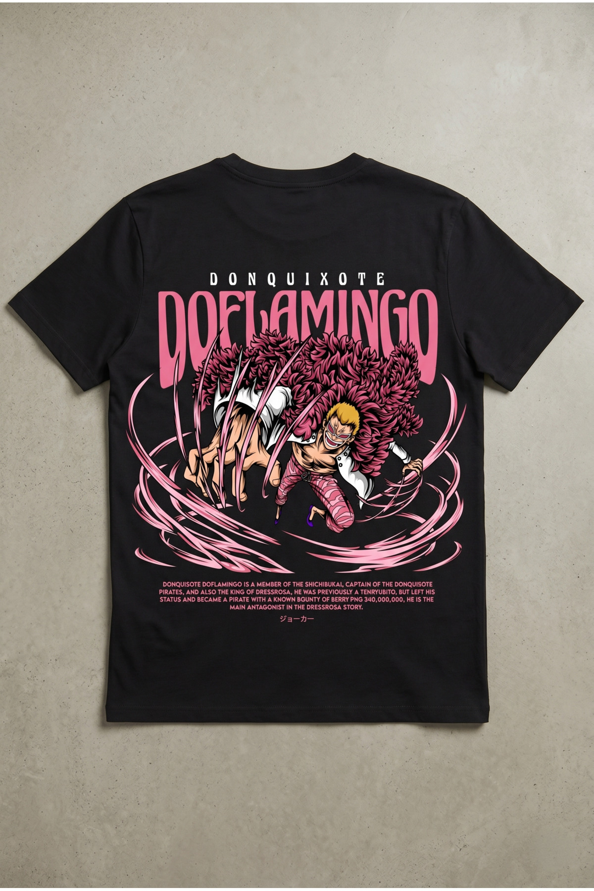 Silkensoul One Piece Donquixote Doflamingo Designed Standard Fit Anime Unisex T-Shirt