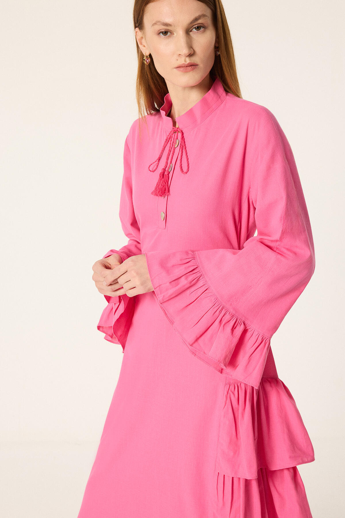 Touche Prive Flying Detailed Linen Dress