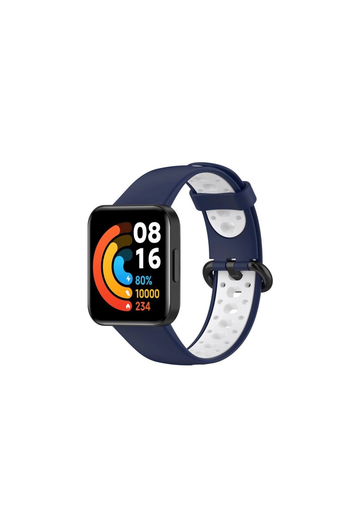 Xiaomi Redmi Watch 2 Spor Delikli Kordon - Lacivert-beyaz