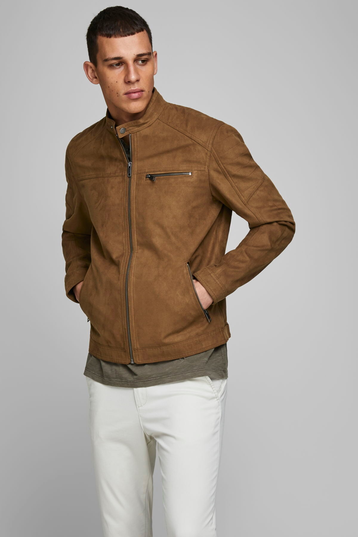 کاپشن موتورسواری کوتاه مردانه - تانو جک اند جونز کت Jack & Jones