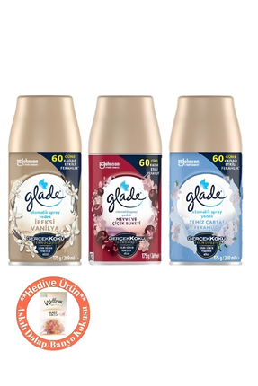 Glade Oda Kokusu, Otomatik Sprey Yedeği 3'lü Paket Meyve Ve Çiçek Buketi, İpe...