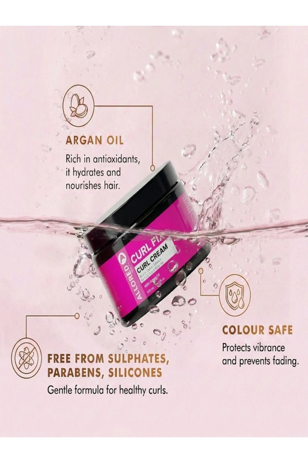 ALLORED CURL FİX CREAM MÜKEMMEL BUKLELER BUKLE BELİRGİNLEŞTİRİCİ KREM 300ML — CURLFİX300ML — تصویر 3 از 4