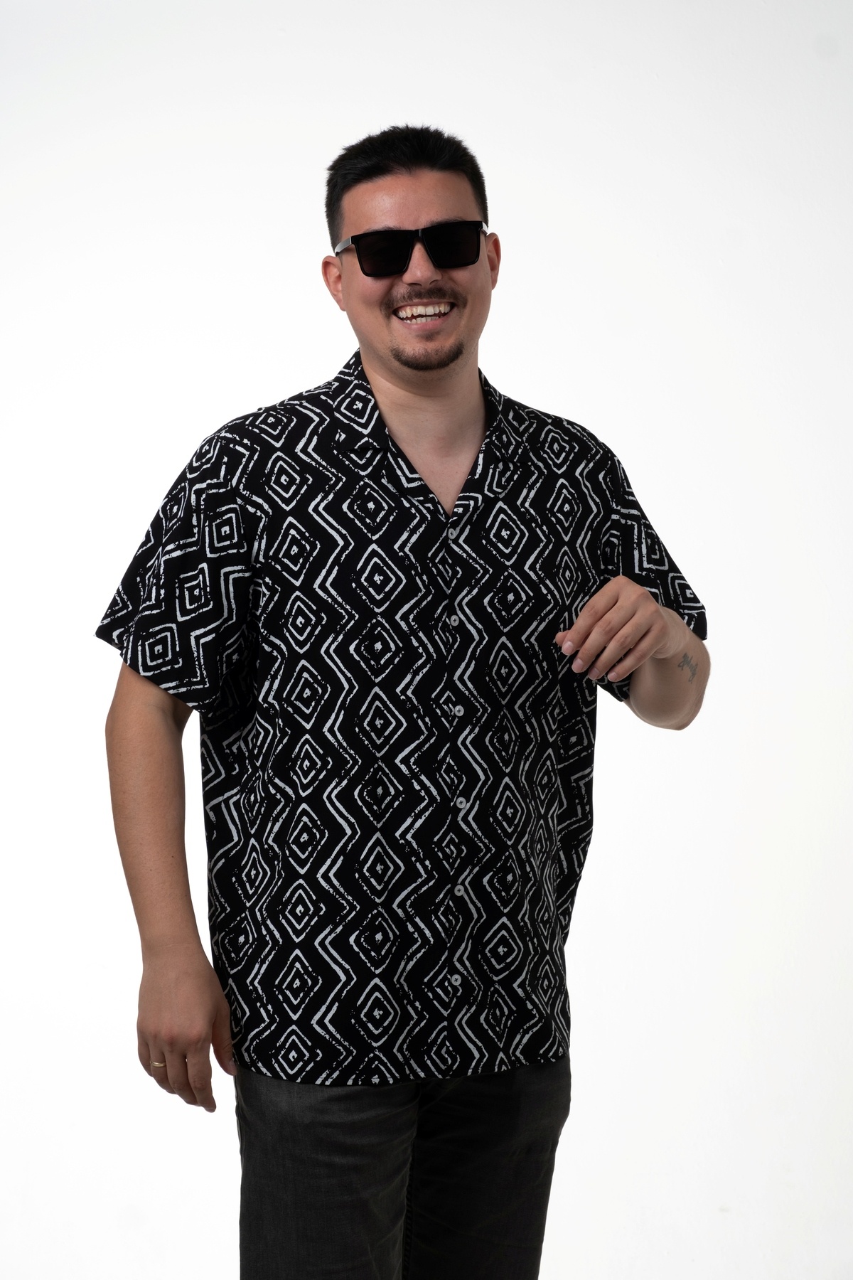 SÖR BÜLEND Erkek Büyük Beden Hawaii Kısa Kollu Yazlık Gömlek görsel 3