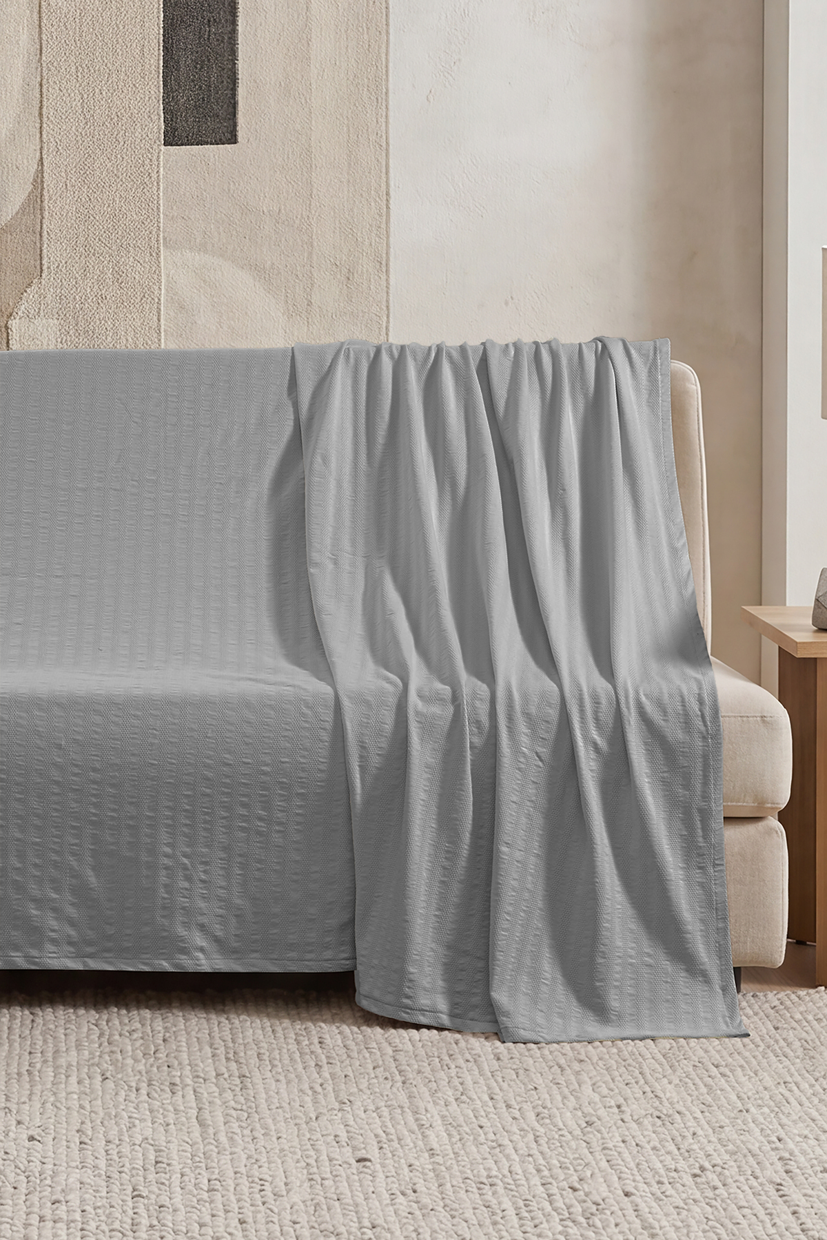 Datça 100% Cotton Seat Cover | Jacquard Self-Patterned | TV and Bedspread | 170x225 cm