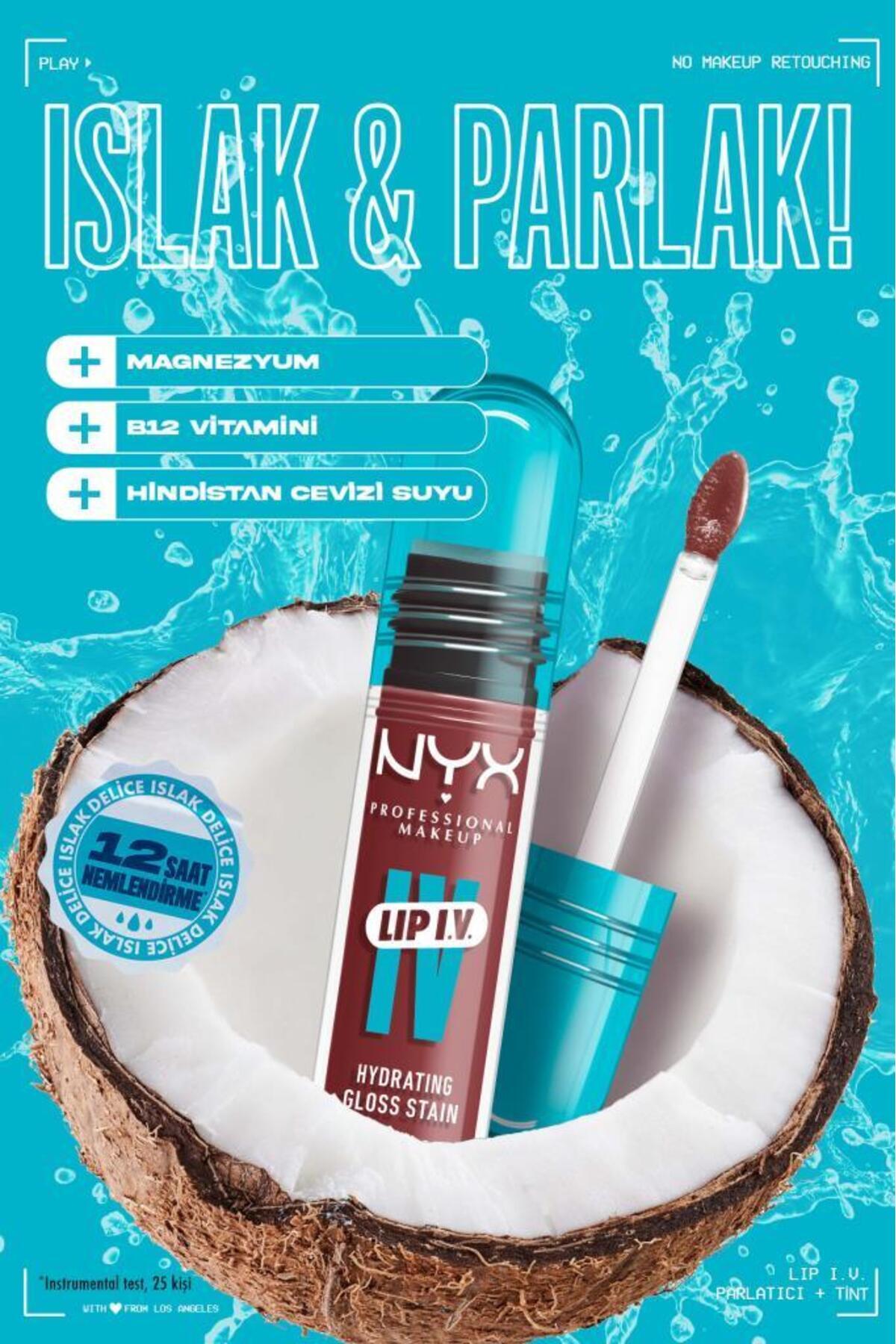 لب ویتامینه حاوی درخشش و رنگ - 17 گلبرگ - صورتی NYXLIPSHISLATLIPIV — تصویر 6 از 8