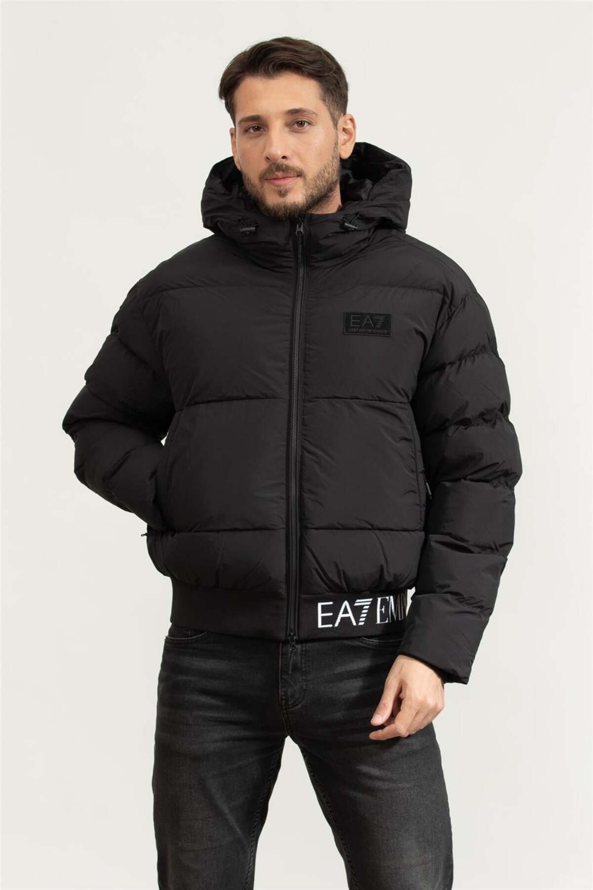 EA7 Erkek Bomber Mont Siyah