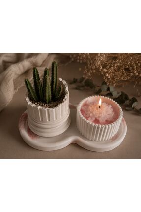 Gökçe Lumiere dekoratif mum3'lü set
