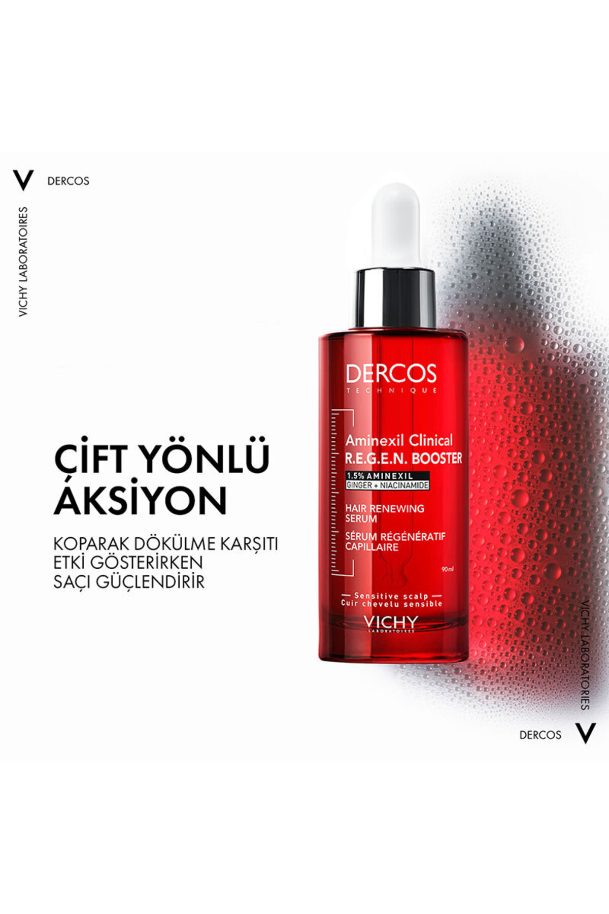 سرم تقویت کننده ضد ریزش مو Dercos Aminexil R.E.G.E.N 90 میلی لیتر — MSG30011141122211 — تصویر 2 از 3