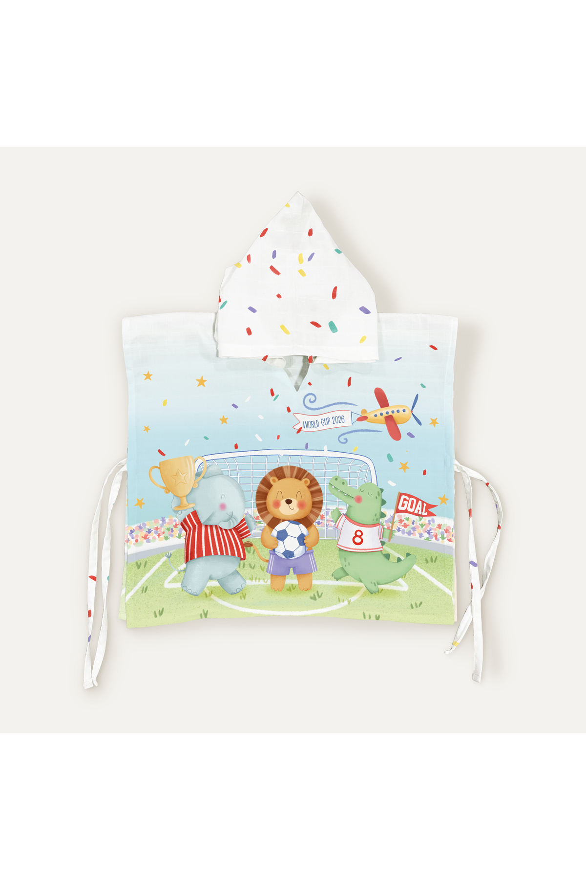 Mini Champ 100% Organic Cotton Muslin Poncho