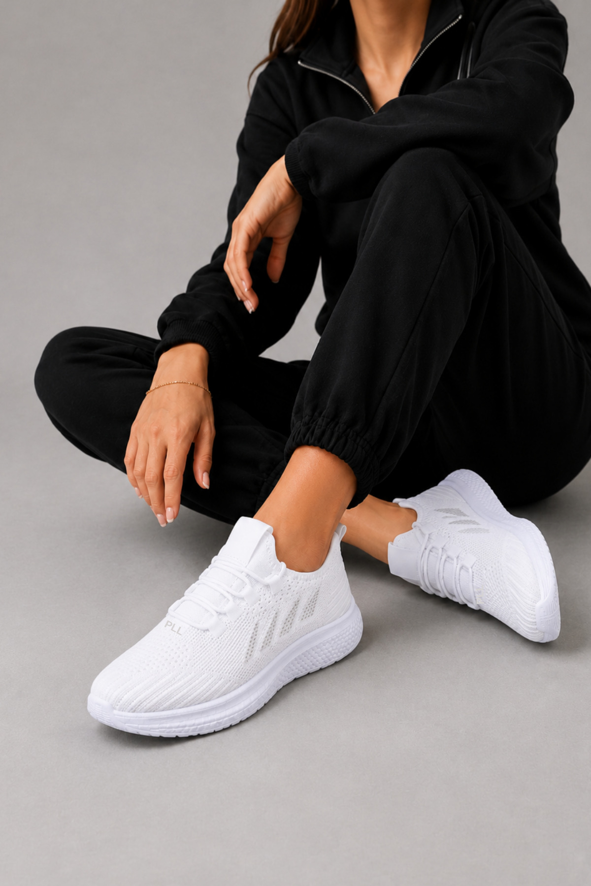 Encool Kadın Full Beyaz Sneaker Spor Ayakkabı, Hafif ve Rahat Günlük Kullanım | Nefes Alabilen Fileli Yürüyüş Ayakkabısı görsel 4