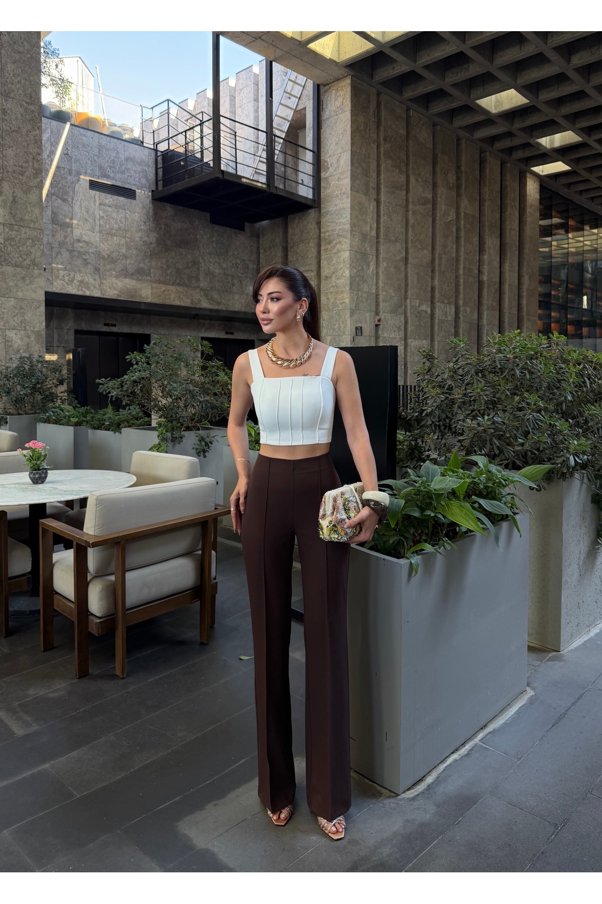 Nadrina Çıma Detaylı Pantalon görsel 5