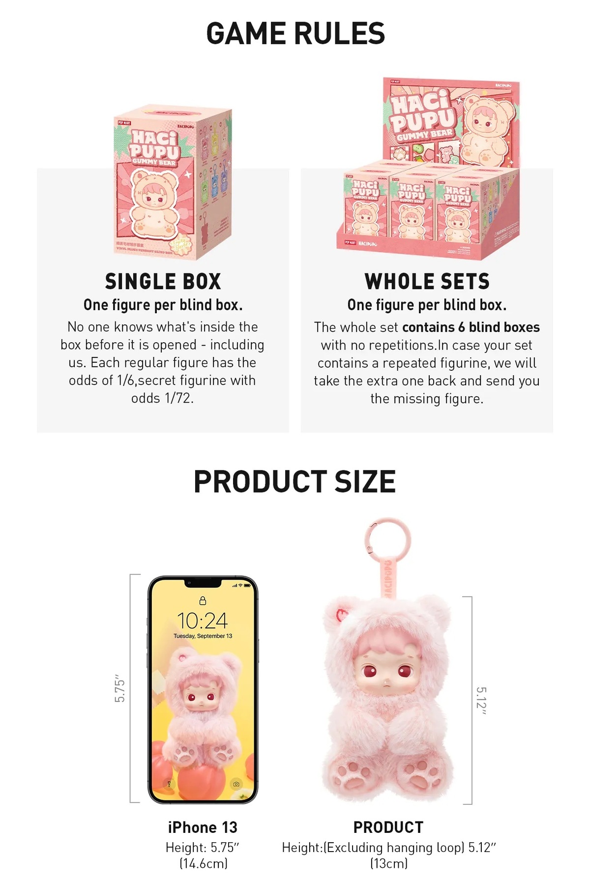 Pop Mart x Hacipupu POP MART Peluş Bebek 
